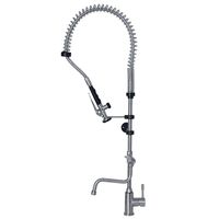 Monobloc Voorspoeldouche met Draaihendel en Zwenkkraan Roestvast Staal AISI 304 - 402.114