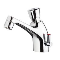 Mengkraan met Waterbesparende Drukknopbediening Korte Uitloop Bovenzijde - 402.602