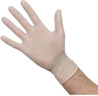 Latex handschoenen wit gepoederd | maat M | A228-M
