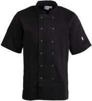 Whites Vegas Koksbuis Korte Mouw Zwart - Whites Chefs Clothing A439-3XL