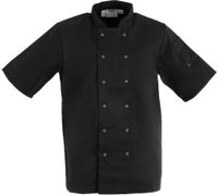 Whites Vegas unisex koksbuis korte mouw zwart S | A439-S