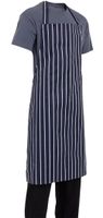 Whites halterschort blauw-wit gestreept extra lang | A662
