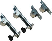 Polar AF833 complete zwenkwielenset met 4 zwenkwielen en 2 stelvoeten