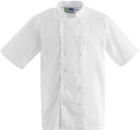 Whites Boston unisex koksbuis korte mouw wit S | B250-S