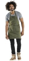 Chaud Devant Bib Schort Basis Groen Denim B70-L75 cm - BA035