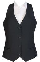 Damesgilet 4 knopen zwart M |  BB173-M