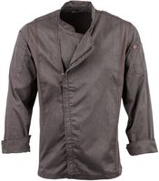 Chef Works Urban Hartford unisex koksbuis met rits lange mouw grijs S | BB263-S
