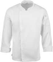 Chef Works Urban Hartford unisex koksbuis met rits lange mouw wit M | BB264-M