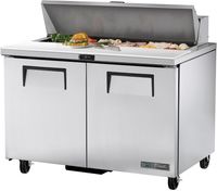 Saladette | 2-deurs | Inclusief 12x 1/6GN bakken | Wielen | 340 liter | TSSU-48-12 | True | CC234