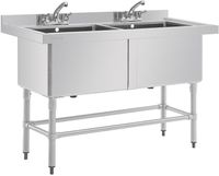 RVS Dubbele Diepe Spoelbak | Vogue | CF406