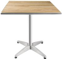 Bolero vierkante bistrotafel met essenhouten blad 70cm | CG835