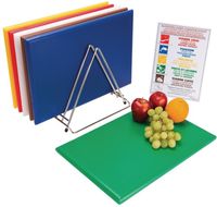 Hygiplas HDPE Snijplanken Set Met Rek 455x305x25mm - Hygiplas CH301