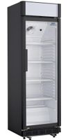 CJ794 Essentials staande displaykoelkast zwart met lichtbak, 354 L