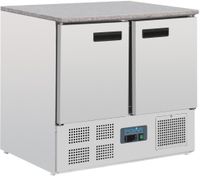 Gekoelde werkbank | Marmeren Werkblad | 2 deuren | 1/1GN | Polar CL108