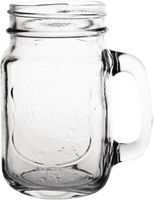 Olympia Mason Jar Drinkglazen Met Tekst 450ml (12 Stuks), Olympia CM698