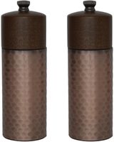 Olympia koperen en houten zout- en pepermolenset 15cm |  CR689
