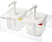 Araven set van 2 sausdispensers GN 1/6 transparant 2,6ltr |  CR822