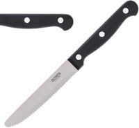 Olympia steakmessen met ronde punt | rvs & zwart | 21.5cm | CS716