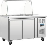Gekoelde saladette | glazen opzetvitrine | 2-deurs, 1/1GN | Polar CT393