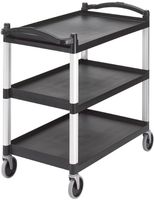 Cambro KD serveerwagen met 3 bladen zwart | CT400