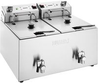 Buffalo Dubbele Elektrische Friteuse met Timer 2x8Ltr - CU621