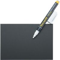 Securit Krijtbord Tags A6 Met Krijtstift 4 Spike- En 2 Transparante Houders (doos 20) - CU909