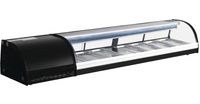 Sushivitrine B=180cm | 7 x GN1/3 | 80L | Zwart | G-serie Polar DA539
