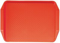 Cambro polypropyleen fastfood dienblad met handvatten rood 43x30cm | DE315