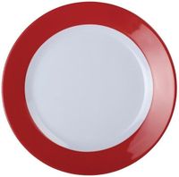 Kristallon Gala melamine bord met rode rand 26cm |  DE602