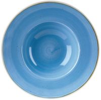 Churchill Stonecast Cornflower Blue Kom met Brede Rand Medium 23.88 cm Pak van 12 - DF783