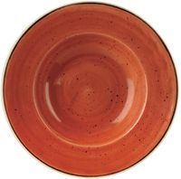Churchill Stonecast Spiced Orange Kom met Brede Rand Large 27.69 cm Pak van 12 - DF794