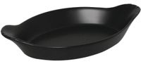Ovaal tapasbordje | 156x126mm | mat zwart | Olympia Tapas | DK834