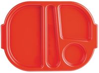 Kristallon dienbladen met vakken 32,2 x 23,6cm rood | DL126