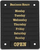 Deurbord Open Closed met openingstijden | DL226