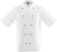 Whites Chicago unisex koksbuis korte mouw wit S | DL711-S
