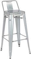 Bolero Bistro Hoge Kruk van Staal met Rugleuning (4 Stuks) - DL877