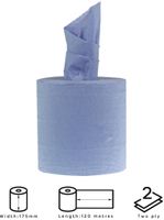 Jantex centrefeed handdoekrollen blauw 6 rollen | DL921