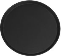 Cambro Camtread rond antislip glasvezel dienblad zwart 40,5cm | DM782
