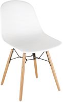 Bolero polypropyleen stoelen met houten poten wit | DM840