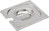 Gastro M RVS gastronorm deksel GN1/6 met lepeluitsparing |  DR493