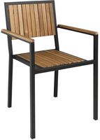 Bolero stalen en acaciahouten stoelen met armleuningen | DS151