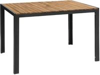 Bolero rechthoekige stalen en acaciahouten tafel 120x80cm | DS153