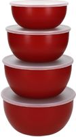 KitchenAid Mengkommen met Deksel Empire Rood (Set van 4) - DX311