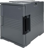 Vogue Thermo Box 600 Voorlader Box Zwart voor GN Bak Afmeting 465x610x630mm - DX993