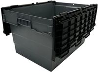 Vogue Kunststof Transportopbergkrat met Vast Deksel 600x400x320mm - DX995