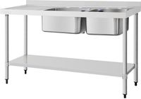 Vogue Dubbele Spoeltafel Spoelbak Links - Vogue DY825