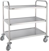 Rvs Serveerwagen | 3 Bladen | Large | Vogue | F995