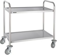 Rvs Serveerwagen | 2 Bladen | Medium | Vogue | F997