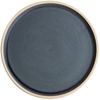 Olympia Canvas platte ronde borden blauw graniet 18cm | FA300