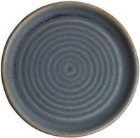 Olympia Canvas ronde borden met smalle rand blauw graniet 18cm | FA302